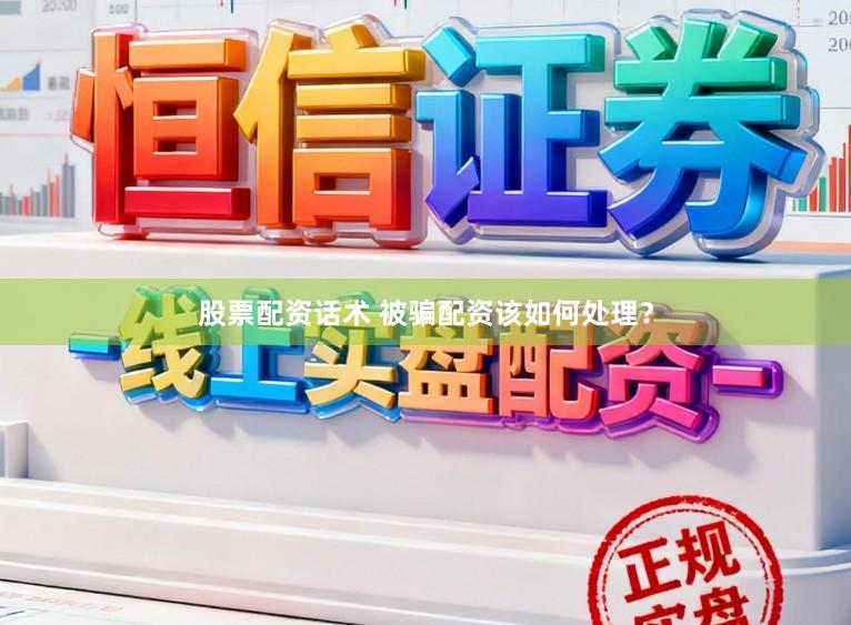 股票配资话术 被骗配资该如何处理？